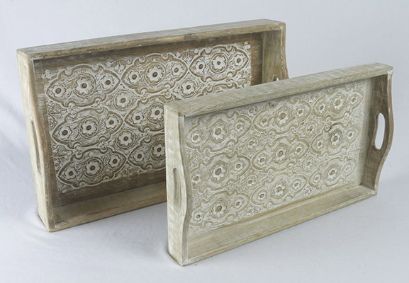 Set Of 2 Sulfi Design Trays